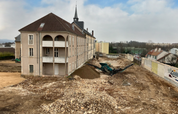 Vue panoramique du chantier du Domaine Hugo